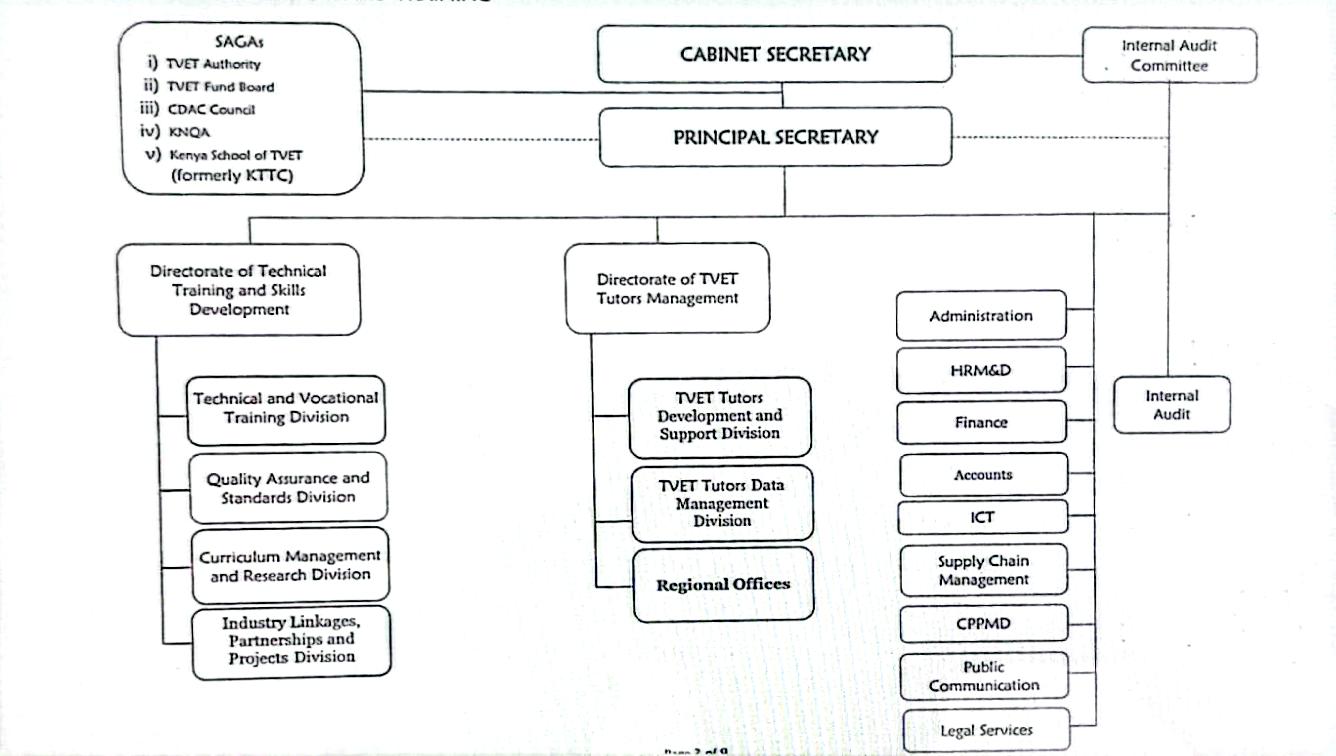 SDTVET ORGANOGRAM